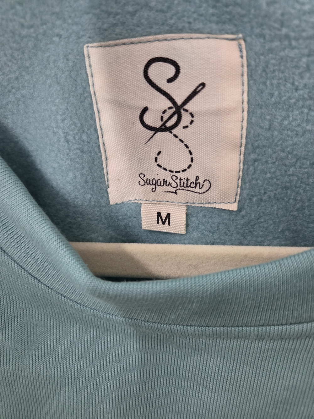 Week End Aqua Pullover Sweatshirt with Purple Print #0005 - Picture 7 of 7